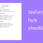 stofvrij huis checklist