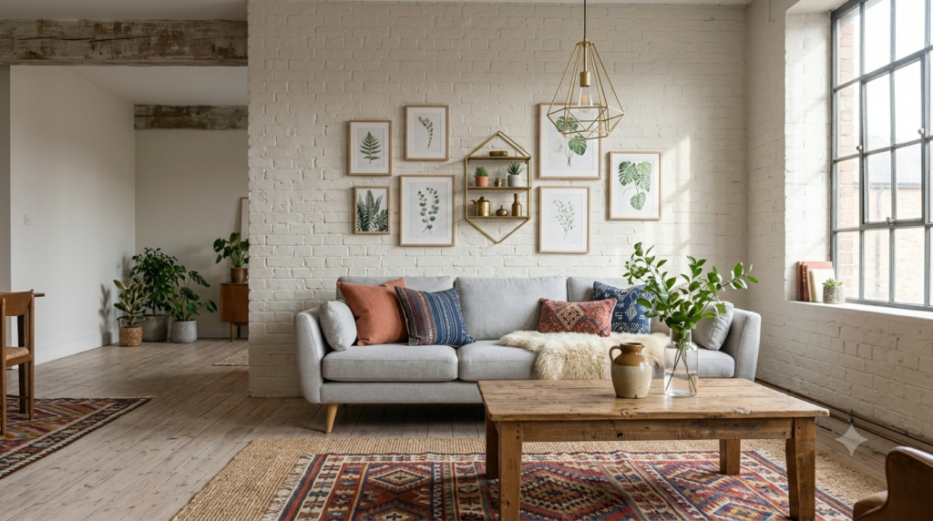 Scandinavisch interieur met lichte meubels"